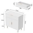 thumbnail image 4 of Coffee Bar with 2 Doors & Drawer, Sideboard Buffet with Adjustable Shelves, Liquor Cabinet with Storage, Accent Cabinet Console Table for Living Dining Room, White, 4 of 9