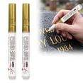 thumbnail image 5 of Tombstone Marker Pen, Waterproof Stone Touch Up Pen for Headstone Inscription Restoration, Strong Coverage Paint Pens for Gravestone Lettering and Memorial Inscriptions (Gold), 5 of 6