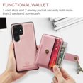 thumbnail image 4 of SaniMore Detachable Wallet for Samsung Galaxy S22 Ultra Case, Powerful Magnetic PU Leather 2-in-1 Functional RFID Blocking Cover with Card Slot Shockproof Protective Shell for S22 Ultra, Pink, 4 of 7