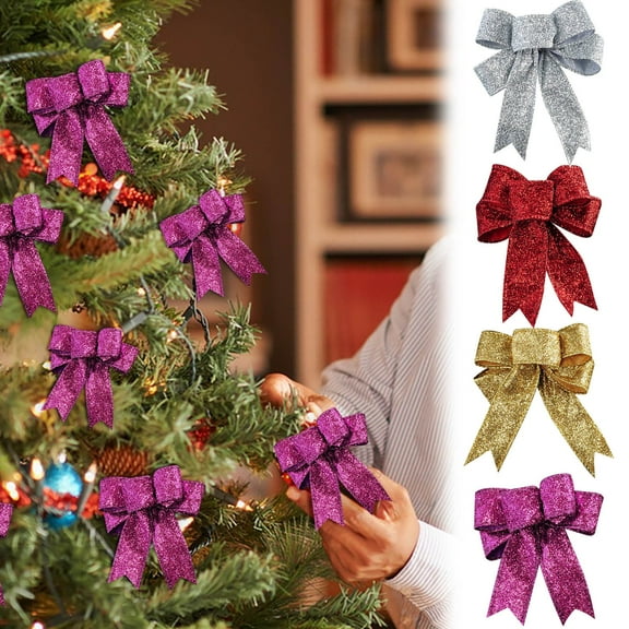 Skegnu Christmas Tree Decorations 10cm Christmas Decoration Bow Holiday Decoration Christmas Tree Pendant Chritmas Decor