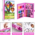 thumbnail image 5 of DISEN Art Kit, 86 Piece Drawing Painting Art Supplies for Kids Girls Boys Teens, Gifts Art Set Case Includes Oil Pastels, Crayons, Colored Pencils, Watercolor Cakes (Pink), 5 of 7