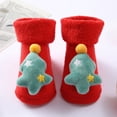 thumbnail image 3 of Baby Boy Girls Christmas Socks Shoes, Winter Warm Thickened Cotton Anti-Skid Socks for Toddler Kids, 3 of 6