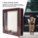 thumbnail image 3 of Puerta con solapa para gatos fijada de forma segura Bloqueo de 4 vías Fácil instalación Reduce el ruido Puerta para mascotas para puertas interiores y exteriores ANGGREK Otros, 3 of 8