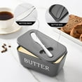 thumbnail image 5 of Uuiauoio Butter Dish with Lid and Knife - Countertop & Fridge Butter Keeper, Container & Holder, Storage Box，Sealed Storage Box Cheese Dishs with Lid, 5 of 6