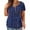 Dark Blue, variant on sovlvnd Women's Plus Size V-neck Tie-dye Print Button Short Sleeve Tops T-Shirt Blouse Short Sleeve Buttons Tops Loose Blouses Loose Comfy Daily Tee Blouse Tops for Women S-5XL