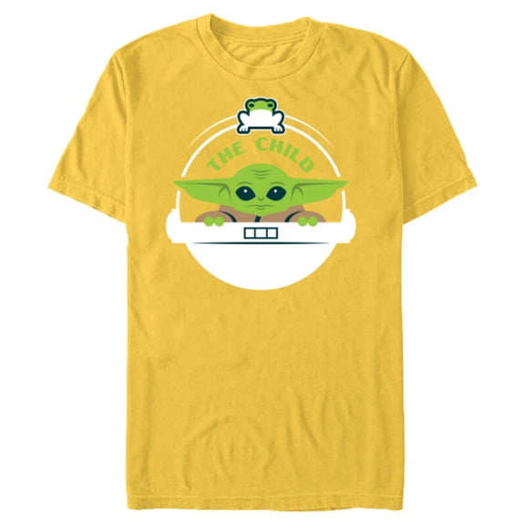 Star Wars The Mandalorian The Child Floating Pod Frog Snack - Short Sleeve Blended T-Shirt for Adults - Customized-Yellow