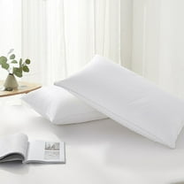 Highland Feather 700 Loft European White Down Pillow 700TC Pure Cotton Casing, Two Pillows