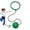 Green, variant on Ankle Skip Ball for Kids,50cm Cords Jumpings Loop, Deep Semantic Ankle Swivel Coordinations Toys, Secondary Material 7cm Padded Sphere