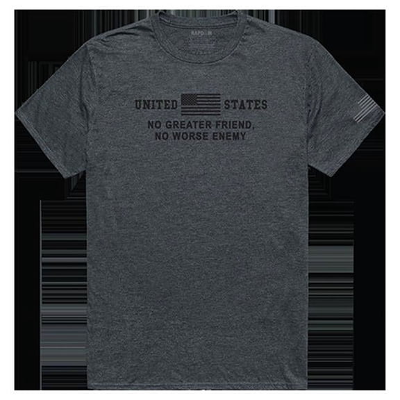 No Greater Tactical Graphic T-shirt, Heather Charcoal - Extra Large
