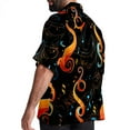 thumbnail image 3 of Note Men's Hawaiian Print Casual Button Down Short Sleeve Summer Beach Shirt - Unisex, 3 of 6