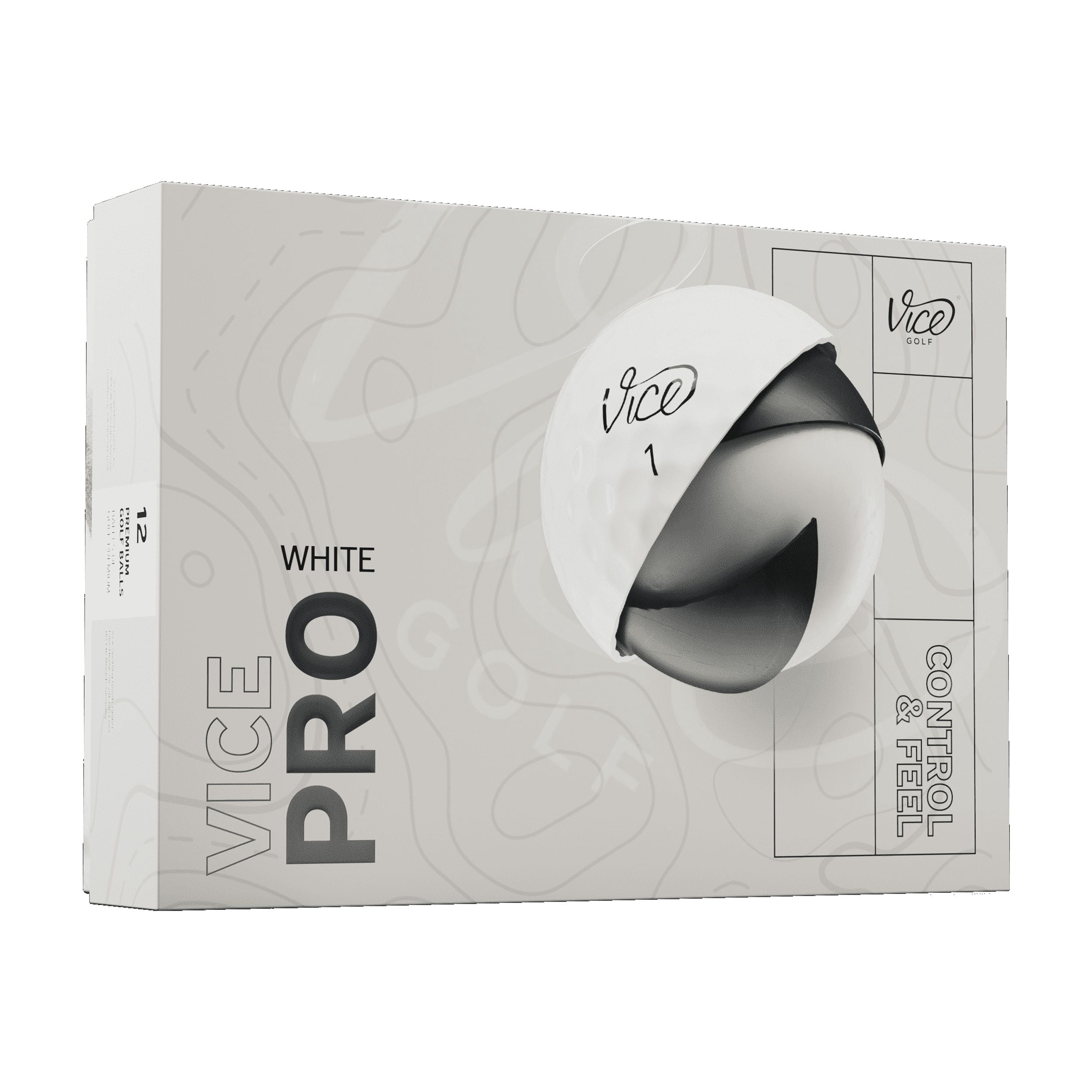 (4 pack) Vice Pro Golf Balls 2025, White 12pk