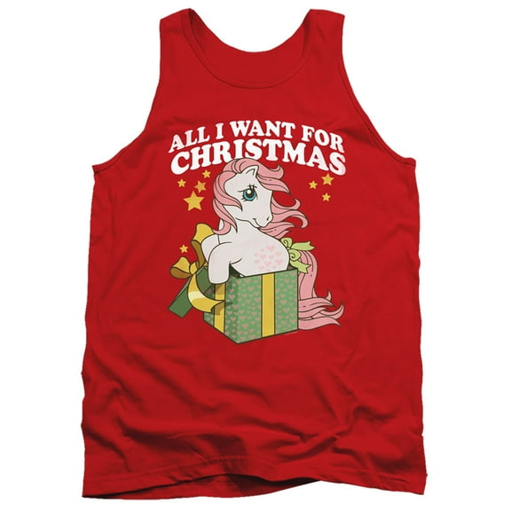 My Little Pony Retro All I Want Adult Tank Top Red