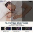thumbnail image 3 of Digital Alarm Clock, LED Clock for Bedroom, Electronic Desktop Clock with Temperature Display, Adjustable Brightness, Voice Control, 12/24H, 3 of 5
