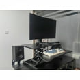 thumbnail image 4 of 32 Inch Desk Converter, Height Adjustable Sit to Stand Riser, Dual Monitor and Laptop Workstation with Wide Keyboard Tray ( BLACK ), 4 of 18
