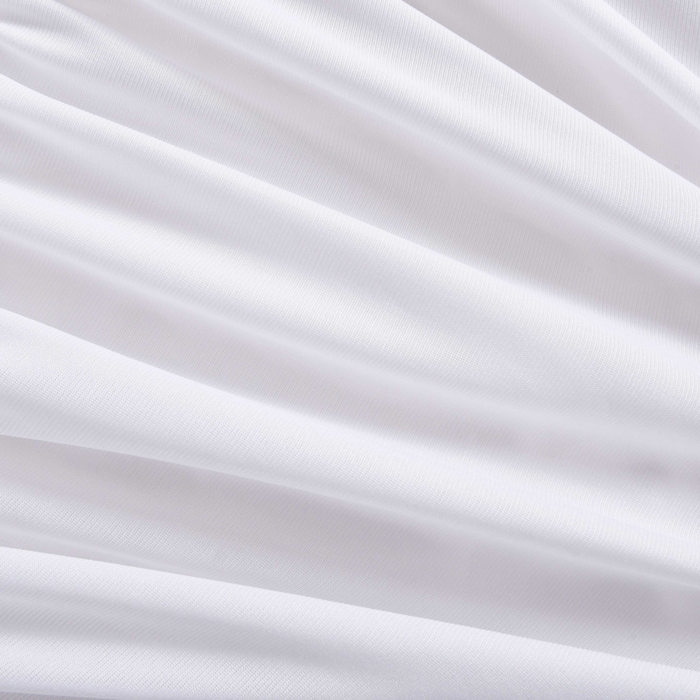 HIG White Quilted Fitted Mattress Pad, Elastic Fitted Mattress Cover Protector with Deep Pocket Fits 8-21 inch Mattress,Soft Breathable Down Alternative Bed Protector, 60x80 Inches