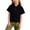 Black, variant on Boys Button Down Shirt Solid Lightweight Short Sleeve Collared School Uniform Top for 1-7 Years