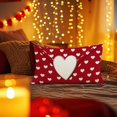 thumbnail image 3 of Valentines Gnomes Pillow Covers 18x18 Inch,Black Striped Gnomes Envelope Pillow Cases,Heart Decorative Valentines Day Cushion Covers Decor Sofa Couch(15), 3 of 6