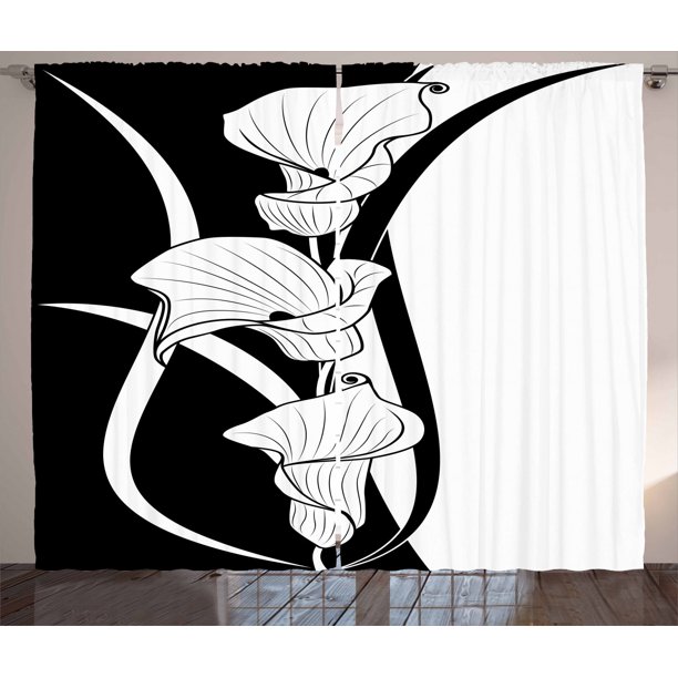Art Nouveau Curtains 2 Panels Set, Crevalle Blossom ...