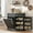 Black, variant on Tilt Out Trash Can 12 Gallon - Hidden Trash Cabinet with Drawers, Kitchen Island & Pantry Storage, Laundry Hamper (Black, Double-Door)