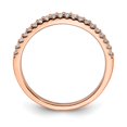 thumbnail image 2 of Solid 14k Rose Gold Diamond Wedding Band Ring Size 6 (.2 cttw.), 2 of 7