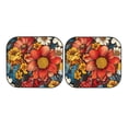 thumbnail image 7 of Fotbe Colorful Vintage Floral Pattern 2-Piece Car Windshield Sun Shade | Sun Blocker for Car Windshield | Foldable Automotive Interior Accessories for Sun Protection-Small, 7 of 7
