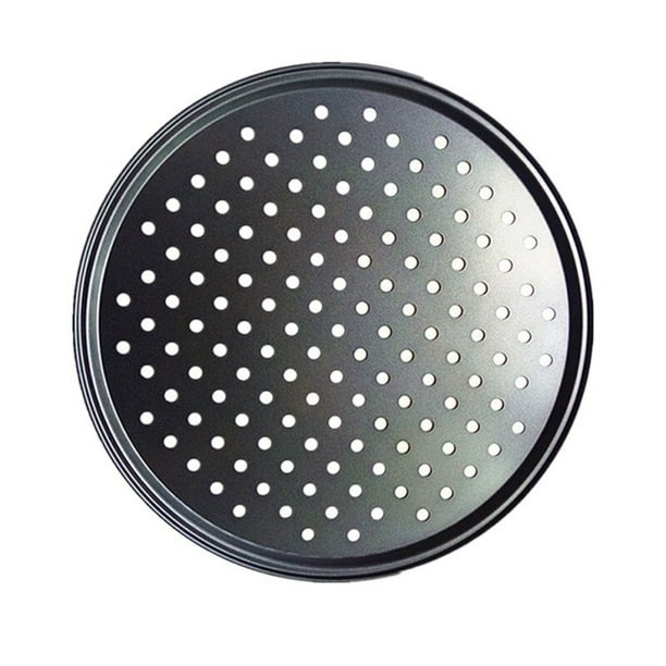 Pizza Pan With Holes,Carbon Steel Perforated NonStick Tray Tool Crispy