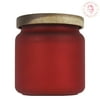 Better Homes & Gardens Red Frosted Glass Soft Cashmere Amber Jar Candle