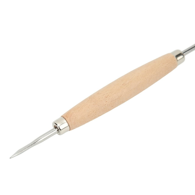Leather Craft Modeling Tools, Length 17.6cm Wooden Handle Long service life DIY Leather Press Rub Tool For Edge Skiving For Leather Press Rub