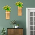 thumbnail image 6 of Wall Planters for Indoor Plants - 2 Pack Wood Wall Vases for Dried Flowers & Artificial Plants Modern Farmhouse Wooden Vase for Living Room Bedroom Kitchen Decorations - Brown Large, 6 of 14