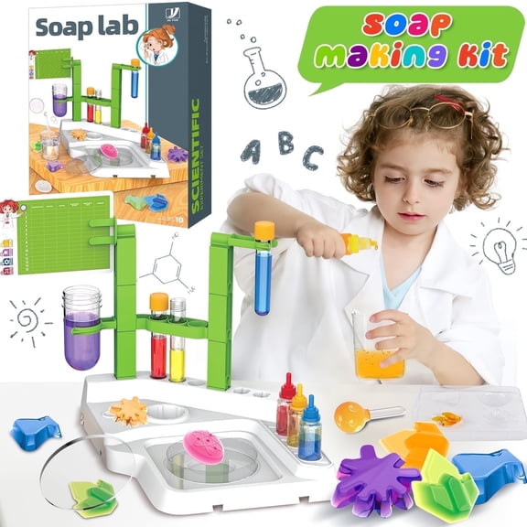 Freecat DIY Soap Lab Experiment, Science Kits for Kids Ages 8-12 Years, STEM Educational Toys, Chemistry Experiment Learning Toys Christmas Birthday Gift.