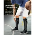 thumbnail image 3 of CAMBIVO Compression Socks for Women and Men, 3 Pairs 20-30 mmHg Knee high Support Stockings for Running, Flight, Travel, Pregnancy, Nurses, Circulation and Recovery, Black, S-M, 3 of 8