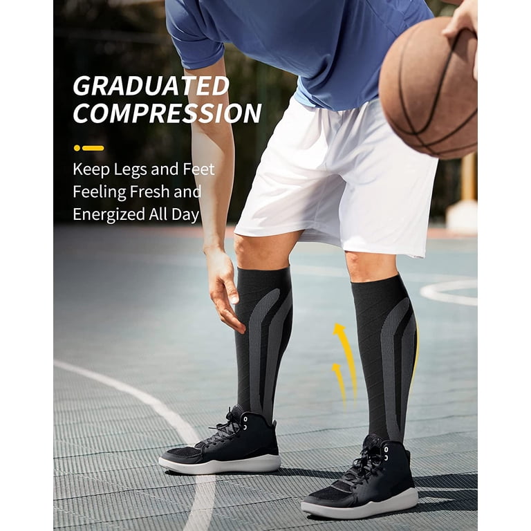 Cambivo Compression Socks Knee High 3-Pair, 20-30 mmHg photo 3