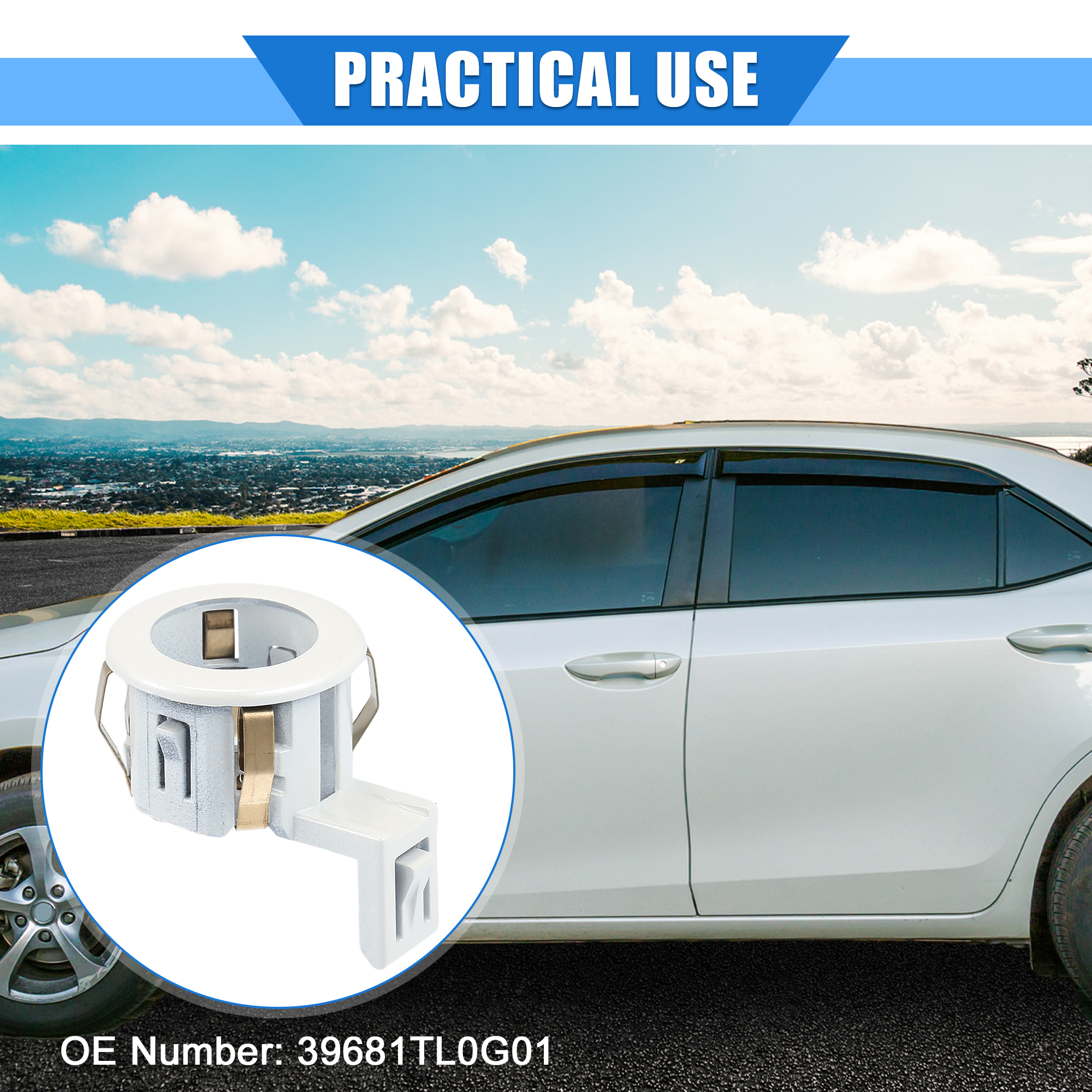 Unique Bargains Parking Sensor Retainer Holder for Honda Odyssey 2011-2017 White 1Pcs