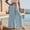 Light Blue, variant on Pants For Women Cotton Linen Pleated Wide Leg Skirt Pants with Belt High Waist Casual Summer Vacation Trousers Khaki L