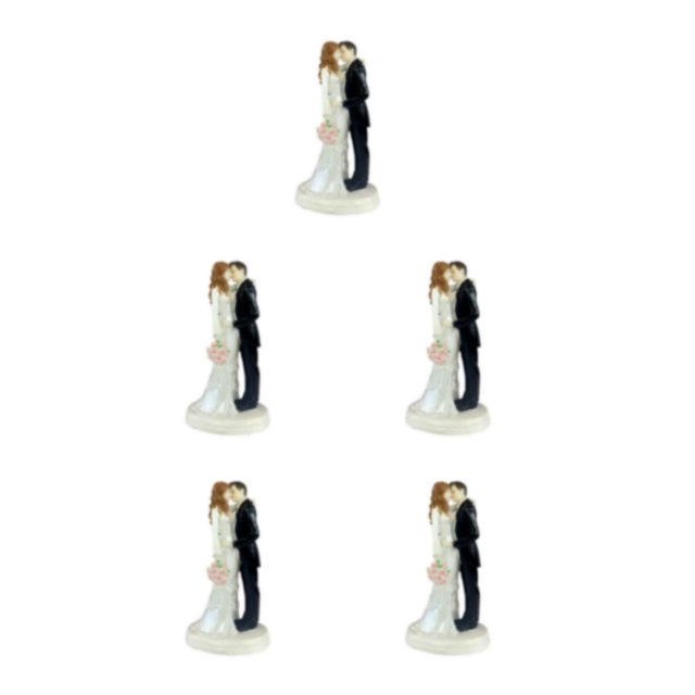 Billuyoard Decoración de pasteles, muñecas, novia, novio, resina, estatuilla para casarse, herramienta de decoración de boda, soporte, estatua, Type2 NO2