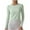 Green, variant on Diufon Womens Yoga Tops Fall Casual Solid Color Crop Tops Round Neck Long Sleeve Blouses
