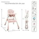 thumbnail image 5 of Silla Periquera D Bebé Eat And Rock Convertible A Mecedora Rosa, 5 of 5
