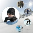 thumbnail image 6 of TAGVO Winter Unisex Beanie Hat Scarf & Touch Screen Gloves Set 3 in 1, Thick Soft Fleece Inner Great Warm, Stretchy Knitted Skiing Beanie Skull Cap, Neck Warmer, Touch Gloves, Black, 6 of 7