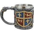 thumbnail image 6 of Ebros Lion And Fleur De Lis Coat Of Arms Crusader Knight Drinking Mug Cup Decor, 6 of 8