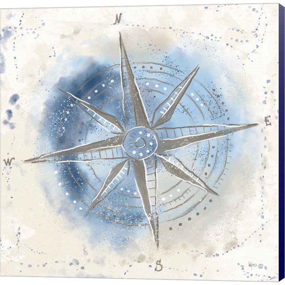 Great Art Now Explore the World II Blue Brown by Veronique Charron, Canvas Wall Art, 24W x 24H