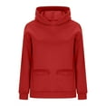 thumbnail image 5 of Women's Oversized Fleece Hoodies Sweatshirts Long Sleeve Casual Loose Pullover with Flap Pockets Fall Winter Hooded Sweatshirt, 5 of 5
