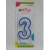 Dallies #3 Birthday Candle, 1 ea