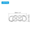 thumbnail image 2 of Unique Bargains Double Symbol Charm Connectors Alloy Double 8 Linker Pendant, Silver, 30Pack, 2 of 5