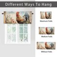 thumbnail image 6 of Rooster Curtain Valances for Kitchen Windows Farmhouse Animal Cock Stand on Rustic Wooden Privacy Decorative Rod Pocket Short Window Valance Curtains 54 by 18 in, 1 Panel, 6 of 6
