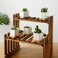 thumbnail image 2 of Succulent Pots,White Mini 2.8 inch Ceramic Flower Planter Pot with Bamboo Tray, Pack of 4 - Plants Not Included, 2 of 6