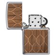thumbnail image 4 of Zippo Woodchuck USA Walnut Leaves Brushed Chrome Pocket Lighter, 4 of 6