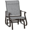 thumbnail image 1 of Outsunny Outdoor Glider Chair, Patio Glider with Steel Frame, Grey, 1 of 9
