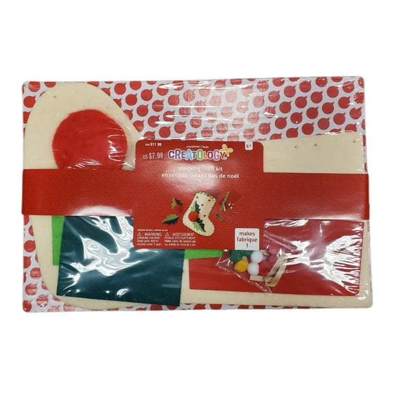 Creatology DIY Christmas Stocking Kit with Holly Decor