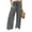 *Dark Gray, variant on VBVC Women's Cotton Linen Smocked Waist Pants , Drawstring Wide Leg Boho Trousers For Women , Ladies' Casual Summer Beach Pants with Pockets, Army Green , S-2XL