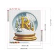 thumbnail image 2 of Pintura de diamante 5D DIY taladro redondo completo letra de Navidad cristal R Kit decoración 40x40cm, 2 of 9